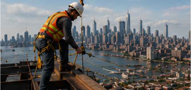 Fall from height construction accident in Brooklyn