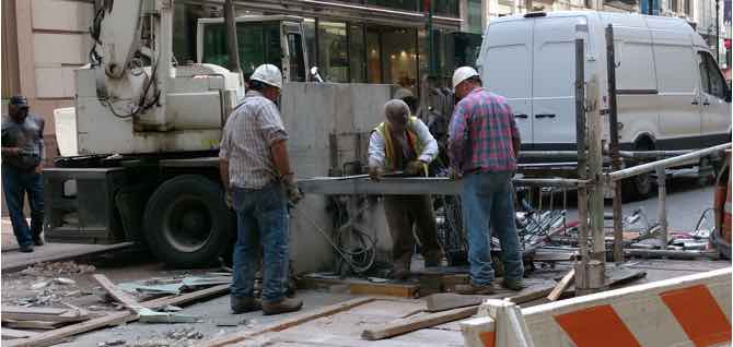 Falling object injury at a Manhattan construction site