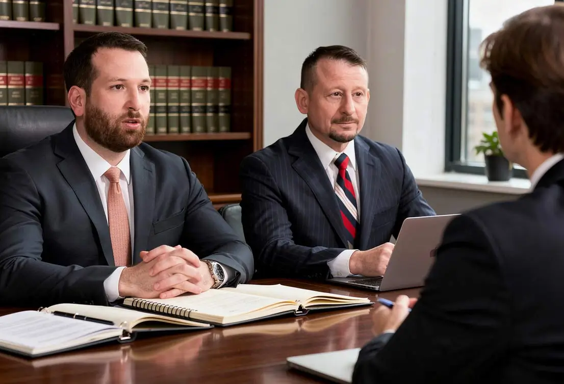 New York personal injury attorneys meeting with clients and preparing litigation strategy