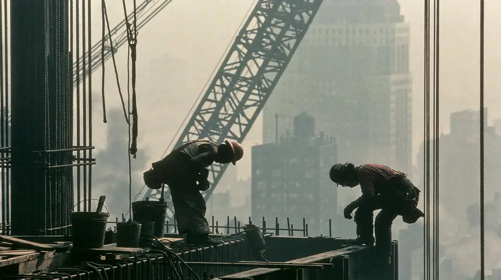 Falling object hazard at a New York construction site